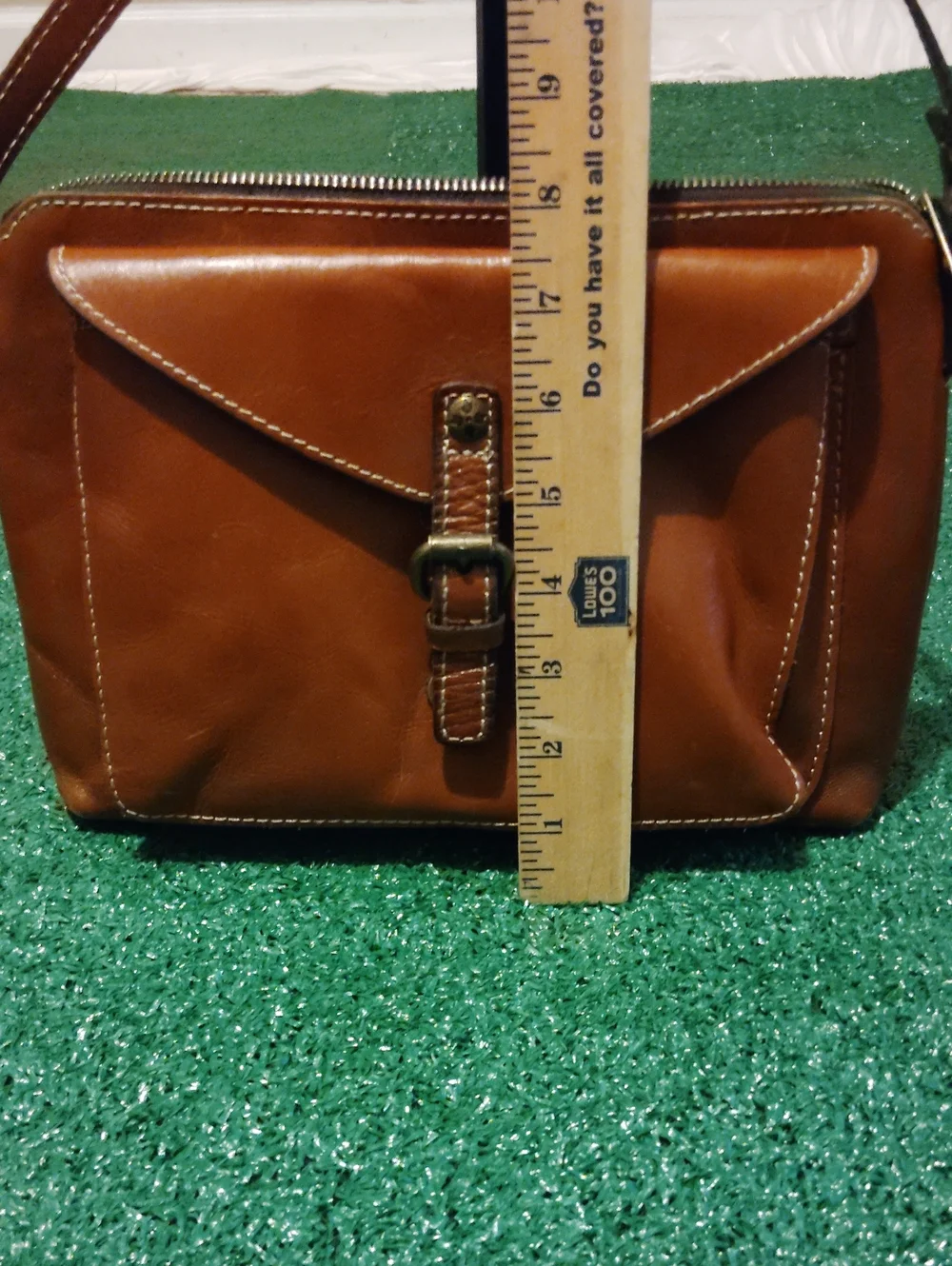 Classic Brown Leather Crossbody Bag - Patricia Nash